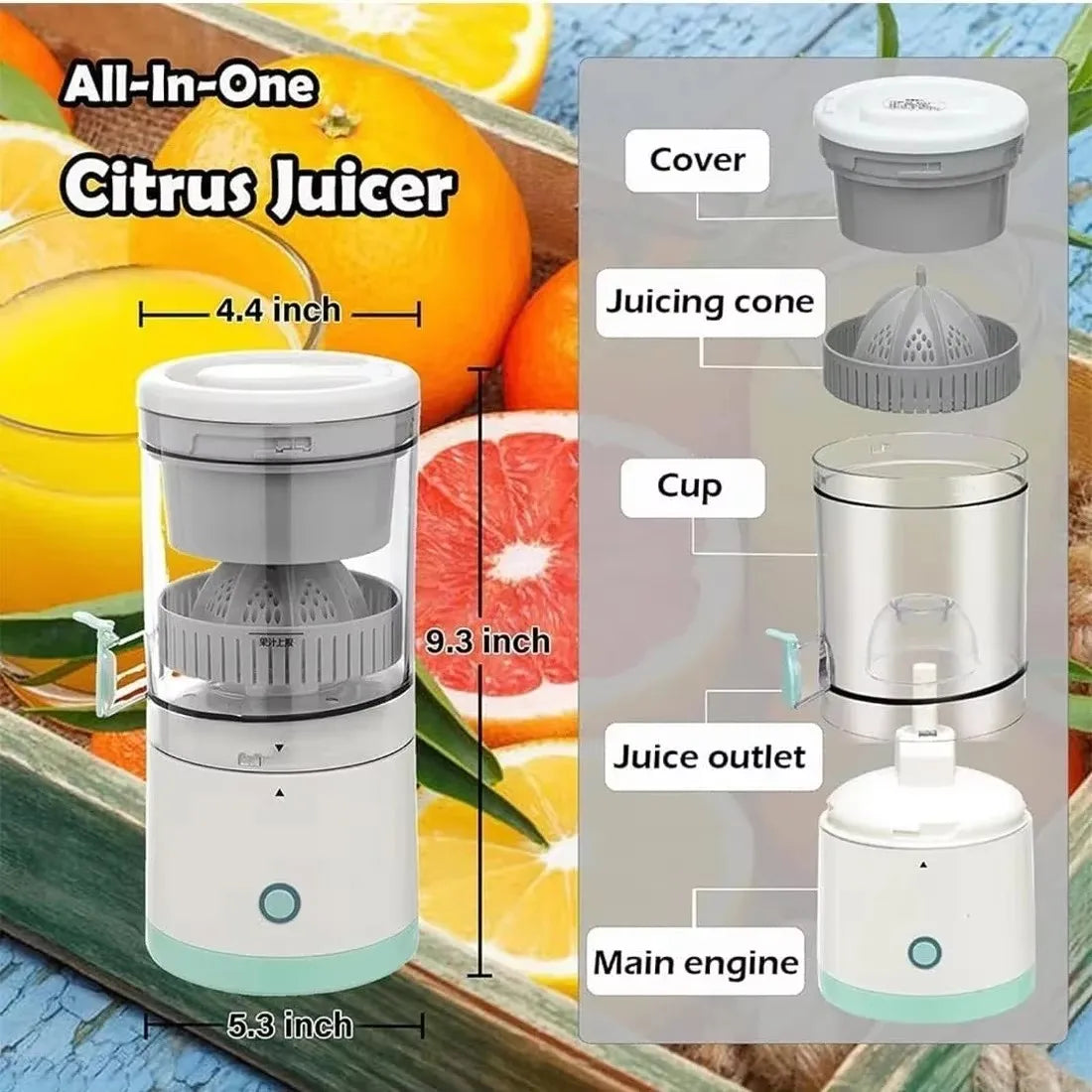 Portable USB Juicer Cup – Rechargeable Smoothie Blender