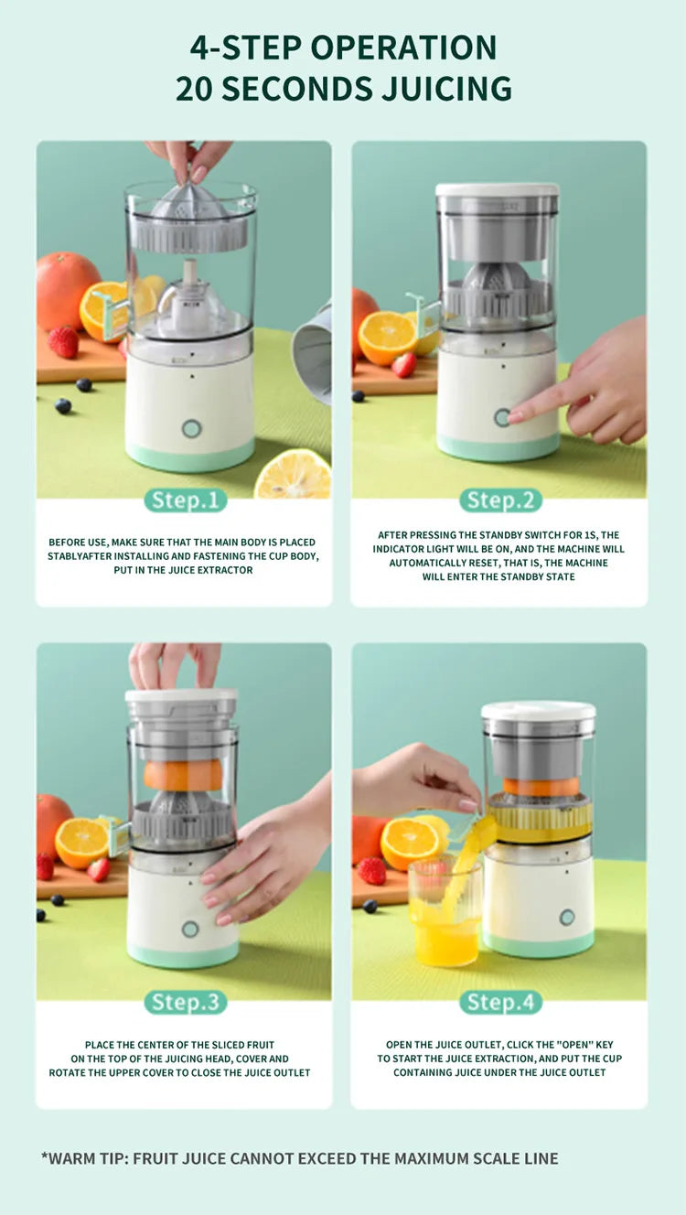 Portable USB Juicer Cup – Rechargeable Smoothie Blender